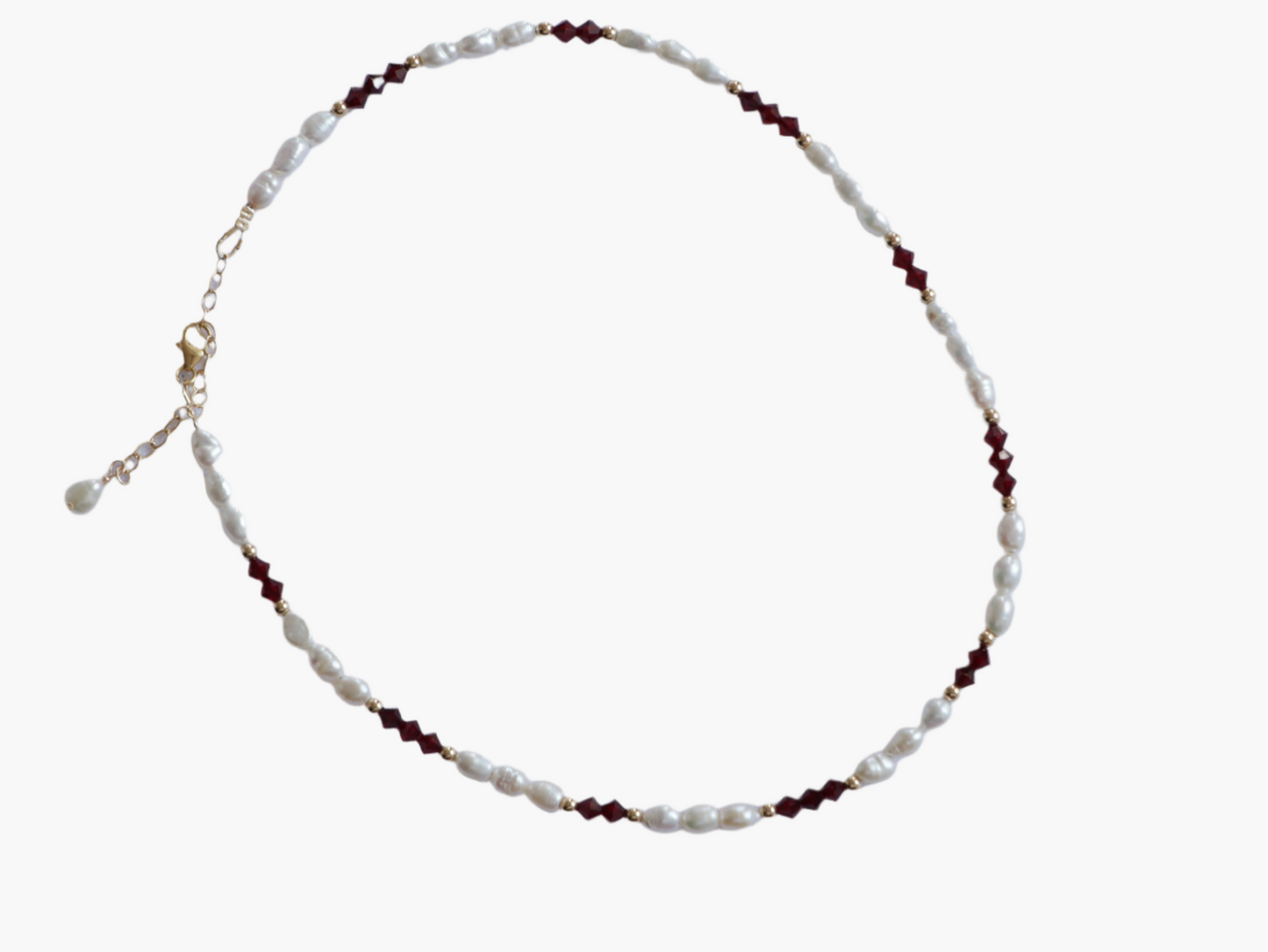 ALAMOR BORDEAUX GOLD NECKLACE