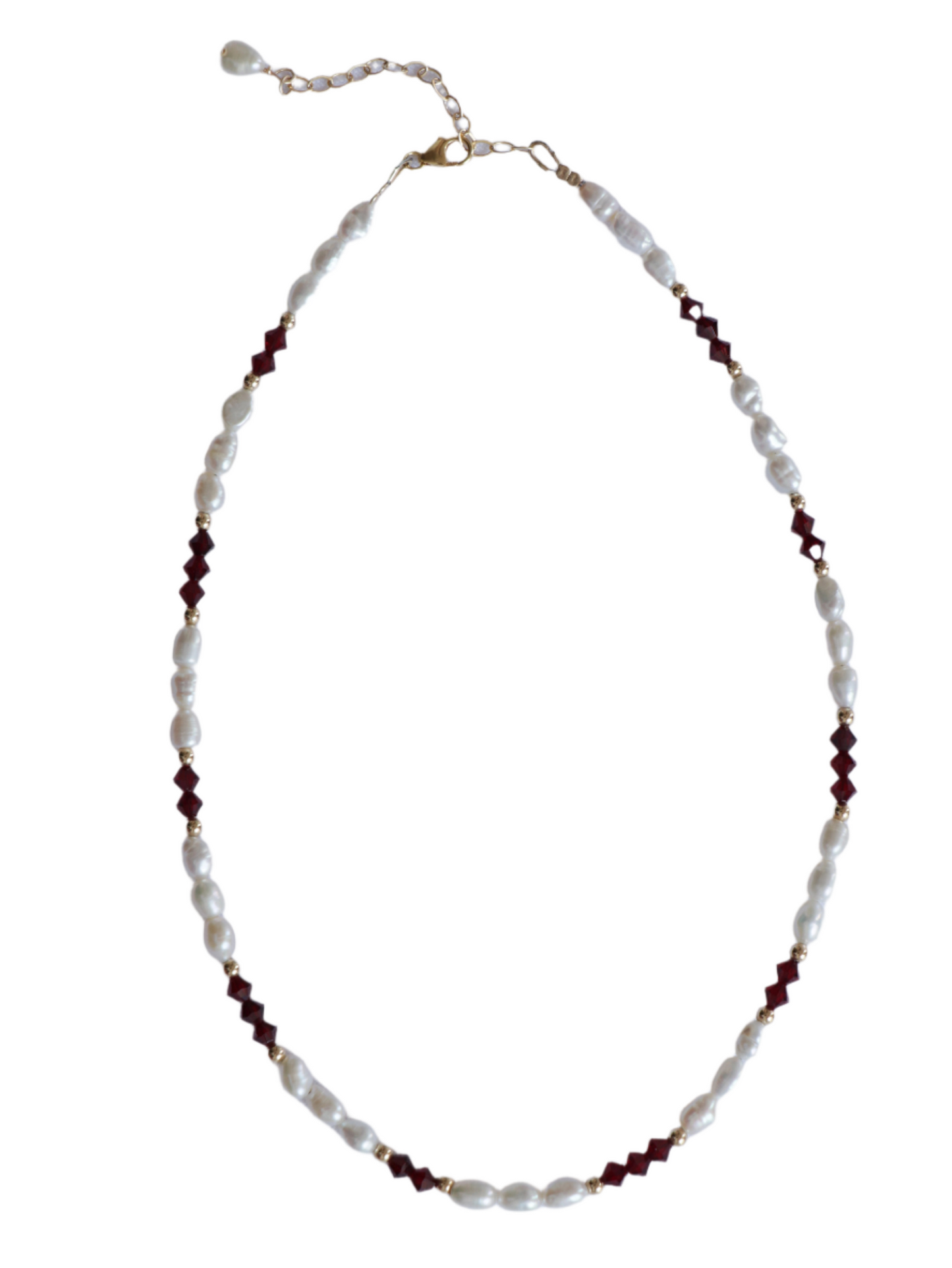 ALAMOR BORDEAUX GOLD NECKLACE