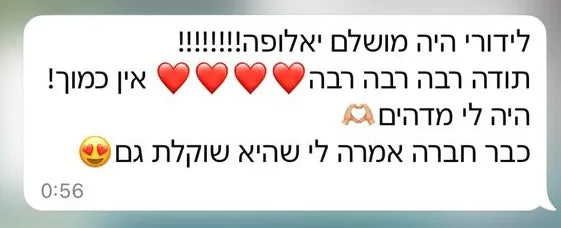 ביקורת לקוחה מרוצה על סדנת תכשיטים של לידור דדון - הודעת וואטסאפ 1